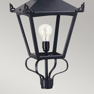 Elstead Lighting Lamp Post from the Grampian range. Grampian 1 Light Lamp Head Only Product Code = GL1-BLACK