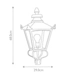Elstead Lighting Lamp Post from the Grampian range. Grampian 1 Light Lamp Head Only – SKU GL1-BLACK