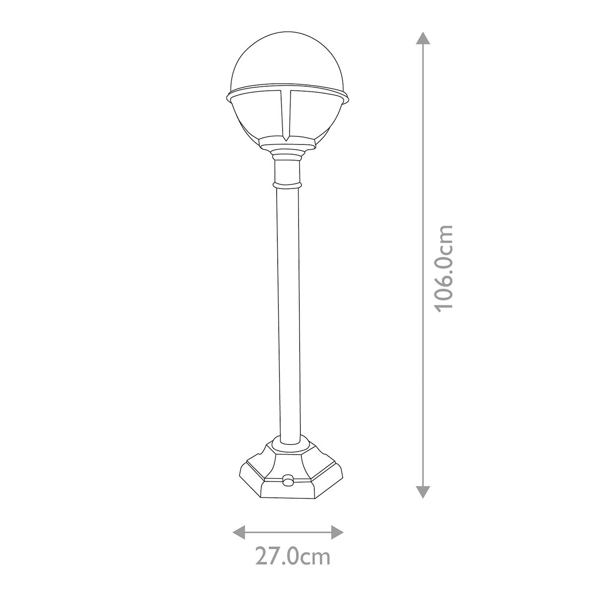 Elstead Lighting Pillar Lantern from the Glenbeigh range. Glenbeigh 1 Light Pillar Lantern – SKU GLENBEIGH-PILLAR