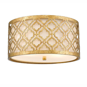 Gilded Nola Ceiling Flush from the Arabella range. Arabella 2 Light Flush Product Code = GN-ARABELLA-F