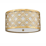 Gilded Nola Ceiling Flush from the Arabella range. Arabella 2 Light Flush Product Code = GN-ARABELLA-F