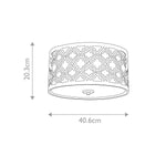 Gilded Nola Ceiling Flush from the Arabella range. Arabella 2 Light Flush – SKU GN-ARABELLA-F