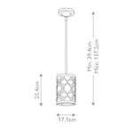 Gilded Nola Pendant from the Arabella range. Arabella 1 Light Duo-Mount Mini Pendant – SKU GN-ARABELLA-MP