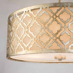 Gilded Nola Pendant from the Arabella range. Arabella 3 Light Duo-Mount Large Pendant – SKU GN-ARABELLA-P-L