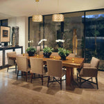 Gilded Nola Pendant from the Arabella range. Arabella 3 Light Duo-Mount Large Pendant Product Code = GN-ARABELLA-P-L
