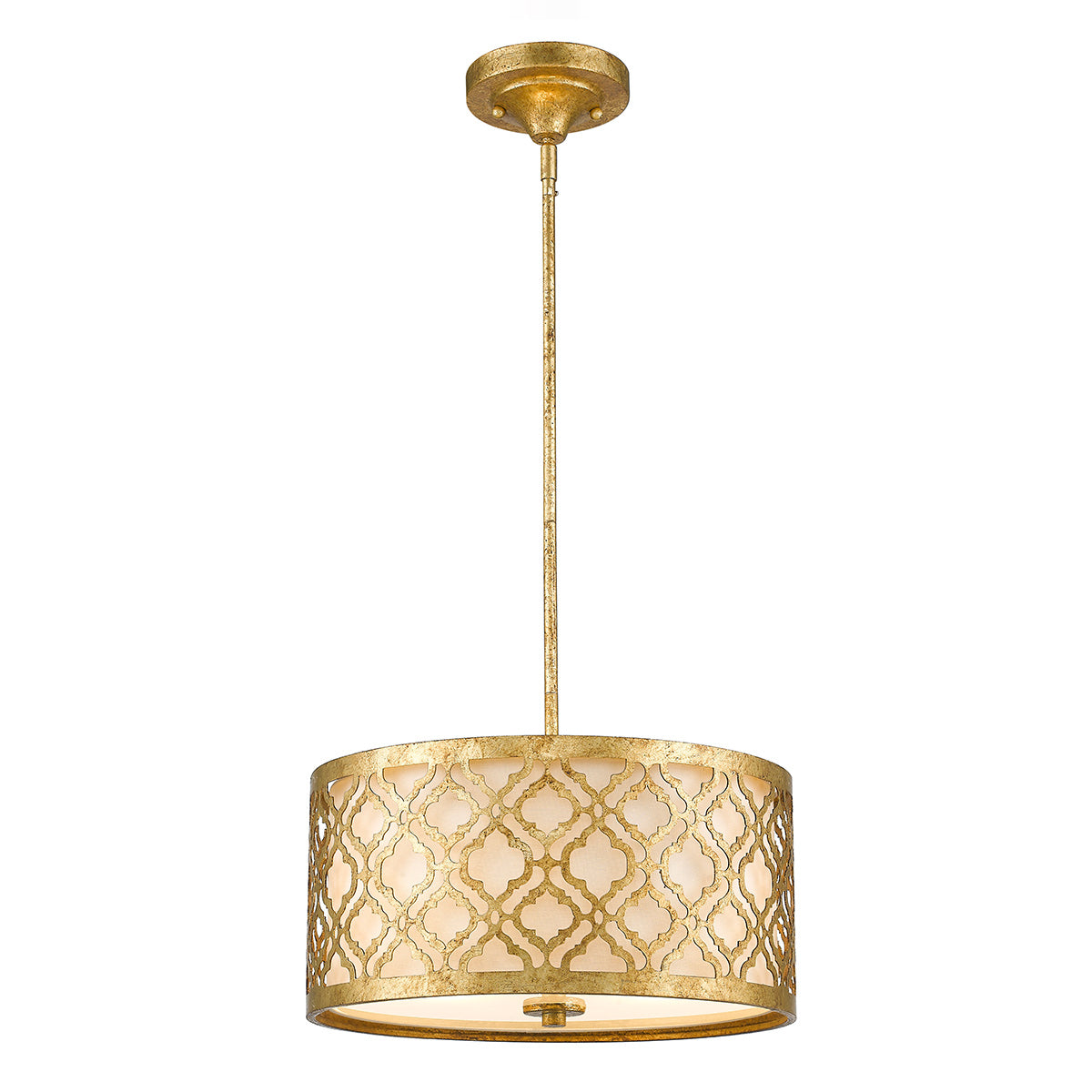 Gilded Nola Pendant from the Arabella range. Arabella 2 Light Duo-Mount Medium Pendant Product Code = GN-ARABELLA-P-M
