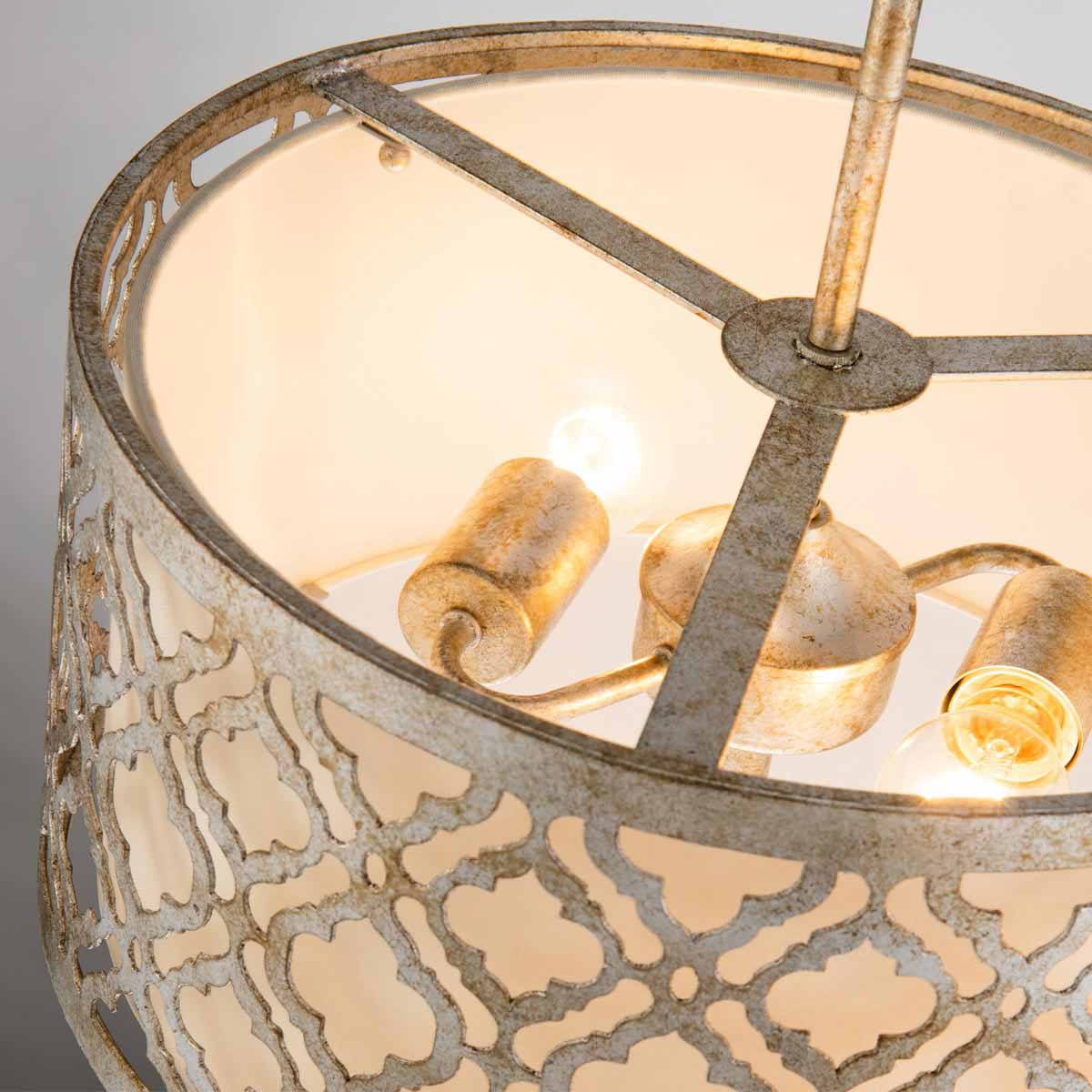 Gilded Nola Pendant from the Arabella range. Arabella 2 Light Duo-Mount Medium Pendant Product Code = GN-ARABELLA-P-M