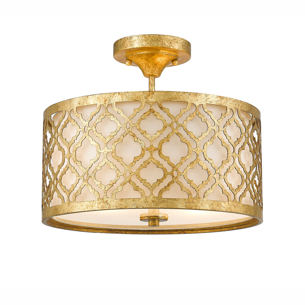 Gilded Nola Pendant from the Arabella range. Arabella 2 Light Duo-Mount Medium Pendant Product Code = GN-ARABELLA-P-M
