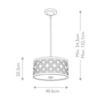 Gilded Nola Pendant from the Arabella range. Arabella 2 Light Duo-Mount Medium Pendant – SKU GN-ARABELLA-P-M