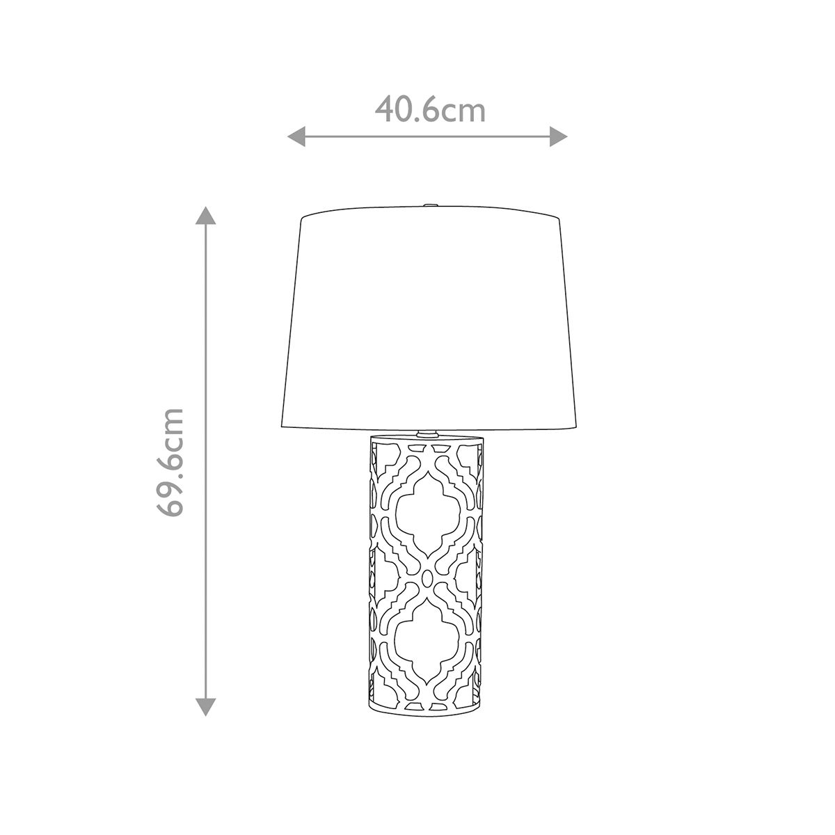 Gilded Nola Table Lamp from the Arabella range. Arabella 1 Light Table Lamp – SKU GN-ARABELLA-TL-G