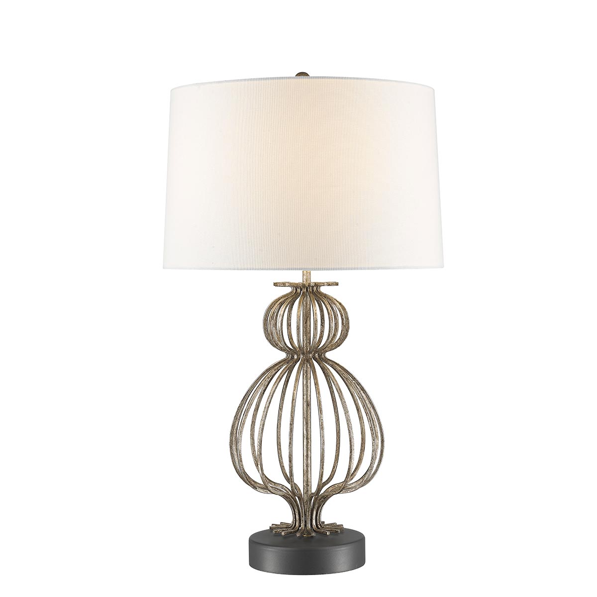 Gilded Nola Table Lamp from the Lafitte range. Lafitte 1 Light Table Lamp  - Distressed Silver Product Code = GN-LAFITTE-TL-SV