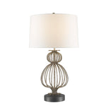 Gilded Nola Table Lamp from the Lafitte range. Lafitte 1 Light Table Lamp  - Distressed Silver Product Code = GN-LAFITTE-TL-SV