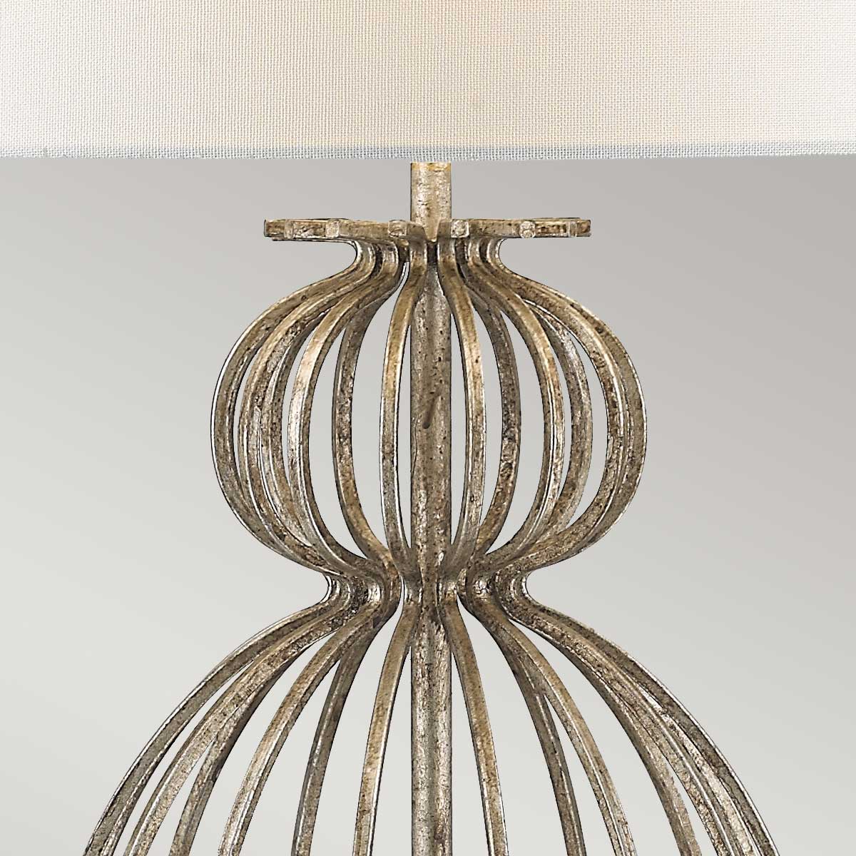Gilded Nola Table Lamp from the Lafitte range. Lafitte 1 Light Table Lamp  - Distressed Silver Product Code = GN-LAFITTE-TL-SV