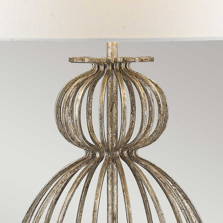 Gilded Nola Table Lamp from the Lafitte range. Lafitte 1 Light Table Lamp  - Distressed Silver Product Code = GN-LAFITTE-TL-SV