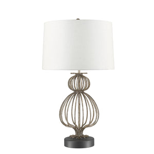 Gilded Nola Table Lamp from the Lafitte range. Lafitte 1 Light Table Lamp  - Distressed Silver Product Code = GN-LAFITTE-TL-SV