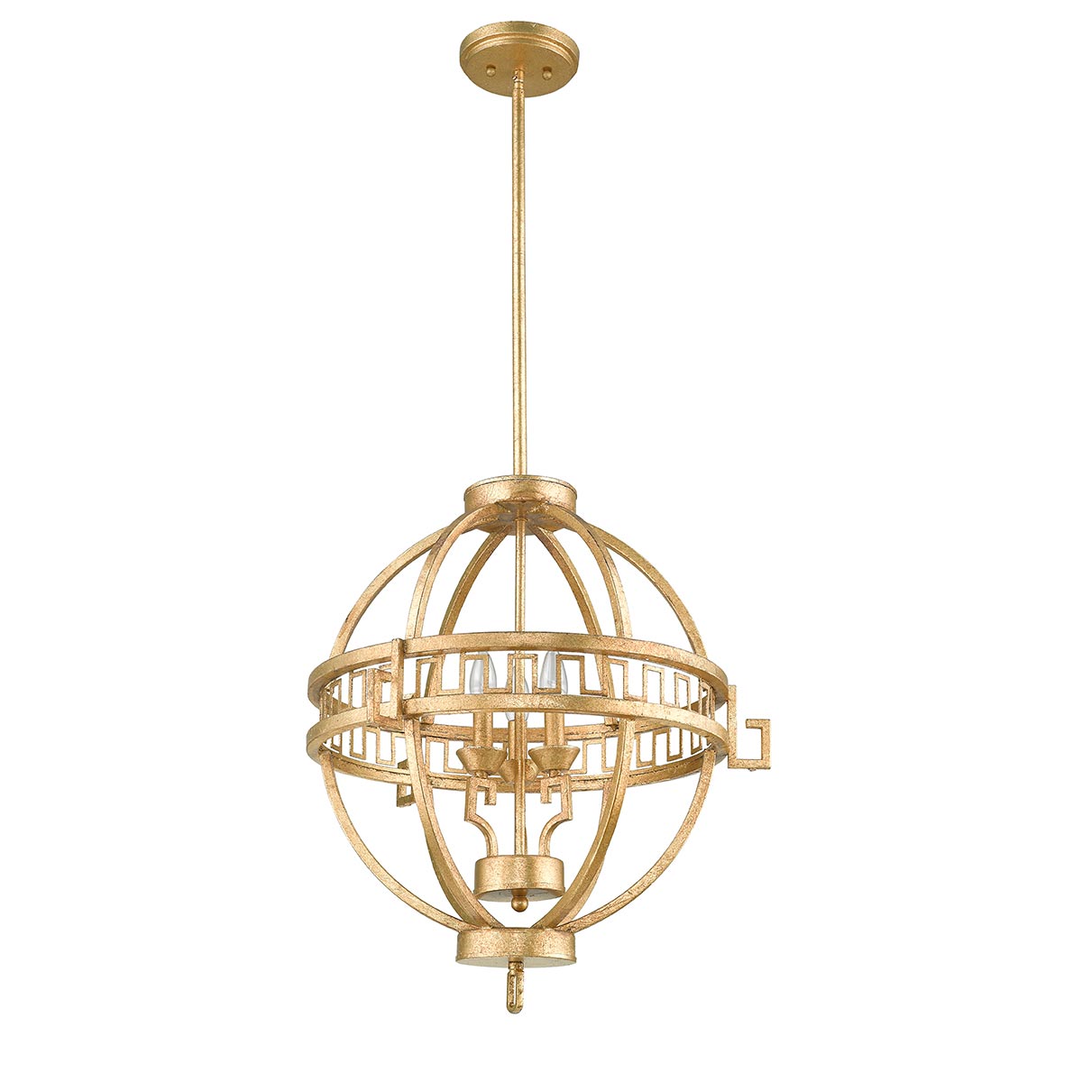 Gilded Nola Pendant from the Lemuria range. Lemuria 3 Light Globe Pendant Product Code = GN-LEMURIA-3P-A