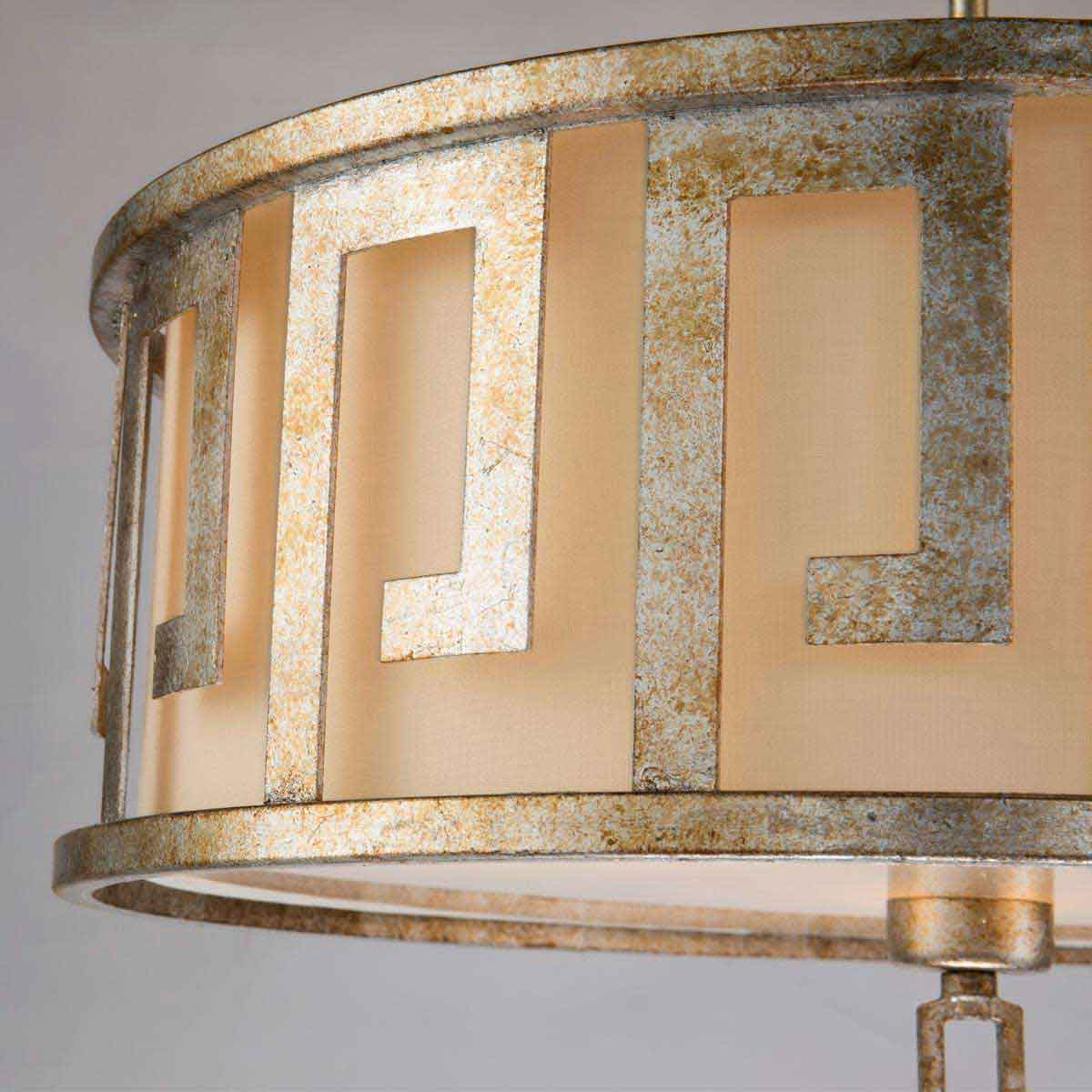 Gilded Nola Pendant from the Lemuria range. Lemuria 3 Light Duo-Mount Large Pendant Product Code = GN-LEMURIA-P-L