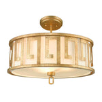 Gilded Nola Pendant from the Lemuria range. Lemuria 3 Light Duo-Mount Large Pendant Product Code = GN-LEMURIA-P-L