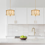 Gilded Nola Pendant from the Lemuria range. Lemuria 2 Light Medium Pendant Product Code = GN-LEMURIA-P-M