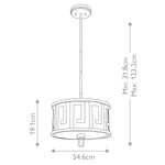 Gilded Nola Pendant from the Lemuria range. Lemuria 2 Light Medium Pendant – SKU GN-LEMURIA-P-M