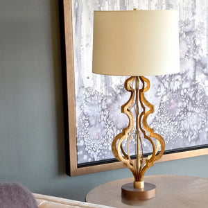 Gilded Nola Table Lamp from the Octavia range. Octavia 1 Light Table Lamp  Product Code = GN-OCTAVIA-TL-GD