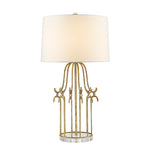 Gilded Nola Table Lamp from the Stella range. Stella 1 Light Table Lamp - Distressed Gold Product Code = GN-STELLA-TL-GD