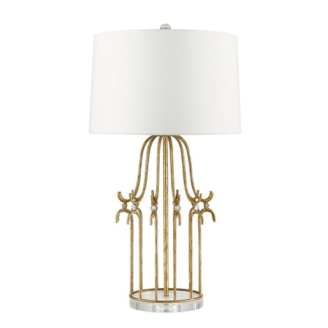Gilded Nola Table Lamp from the Stella range. Stella 1 Light Table Lamp - Distressed Gold Product Code = GN-STELLA-TL-GD