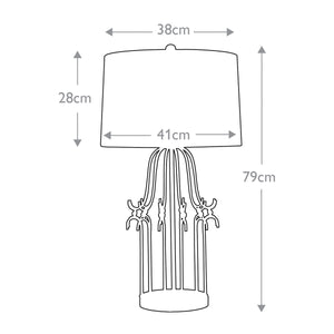 Gilded Nola Table Lamp from the Stella range. Stella 1 Light Table Lamp - Distressed Gold Product Code = GN-STELLA-TL-GD