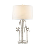 Gilded Nola Table Lamp from the Stella range. Stella 1 Light Table Lamp - Distressed Silver Product Code = GN-STELLA-TL-SV