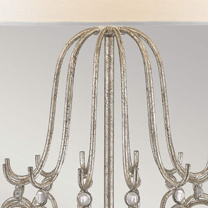 Gilded Nola Table Lamp from the Stella range. Stella 1 Light Table Lamp - Distressed Silver Product Code = GN-STELLA-TL-SV