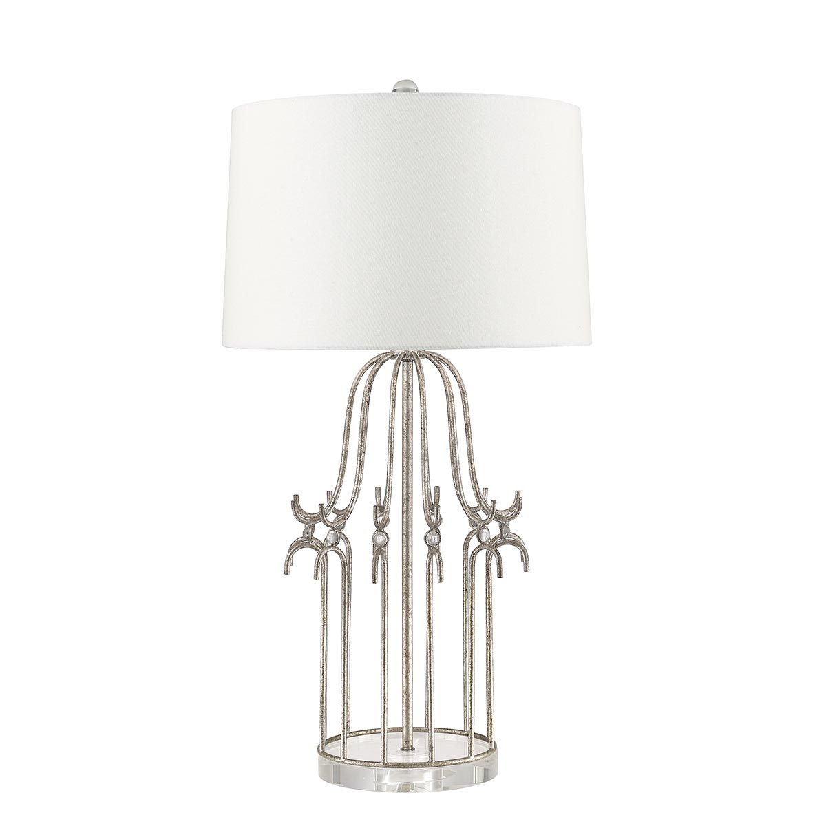 Gilded Nola Table Lamp from the Stella range. Stella 1 Light Table Lamp - Distressed Silver Product Code = GN-STELLA-TL-SV