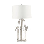 Gilded Nola Table Lamp from the Stella range. Stella 1 Light Table Lamp - Distressed Silver Product Code = GN-STELLA-TL-SV