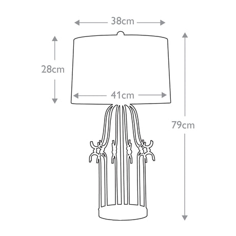 Gilded Nola Table Lamp from the Stella range. Stella 1 Light Table Lamp - Distressed Silver Product Code = GN-STELLA-TL-SV