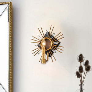 Gilded Nola Wall Light from the Sun King range. Sun King 1lt Wall Light - Gold Leaf Product Code = GN-SUN-KING-1-G