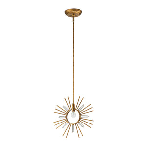 Gilded Nola Pendant from the Sun King range. Sun King 1lt Pendant - Gold Leaf Product Code = GN-SUN-KING-P-G
