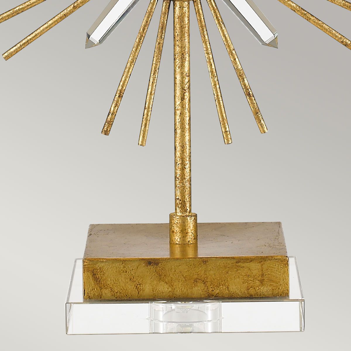 Gilded Nola Table Lamp from the Sun King range. Sun King 1 Light Table Lamp – SKU GN-SUN-KING-TL