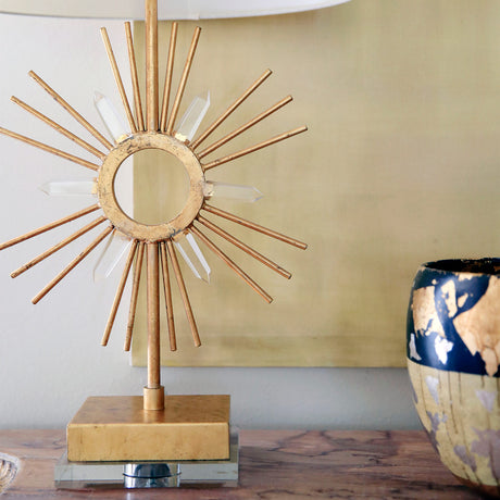 Gilded Nola Table Lamp from the Sun King range. Sun King 1 Light Table Lamp  Product Code = GN-SUN-KING-TL