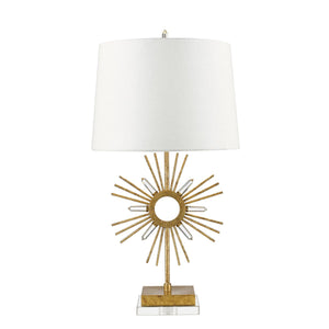 Gilded Nola Table Lamp from the Sun King range. Sun King 1 Light Table Lamp  Product Code = GN-SUN-KING-TL