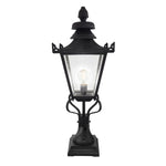 Elstead Lighting Pedestal Lantern from the Grampian range. Grampian 1 Light Pedestal Lantern – SKU GN1-BLACK