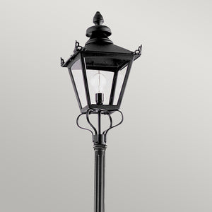 Elstead Lighting Lamp Post from the Grampian range. Grampian 1 Light Lamp Post Product Code = GP1-BLACK