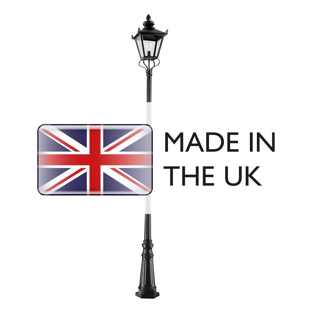 Elstead Lighting Lamp Post from the Grampian range. Grampian 1 Light Lamp Post – SKU GP1-BLACK