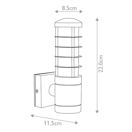 Garden Zone Outdoor Wall Light from the Beta range. Beta 4-ring Wall Lantern Product Code = GZ-BETA1