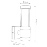 Garden Zone Outdoor Wall Light from the Beta range. Beta Plain Wall Lantern - Iron Product Code = GZ-BETA4