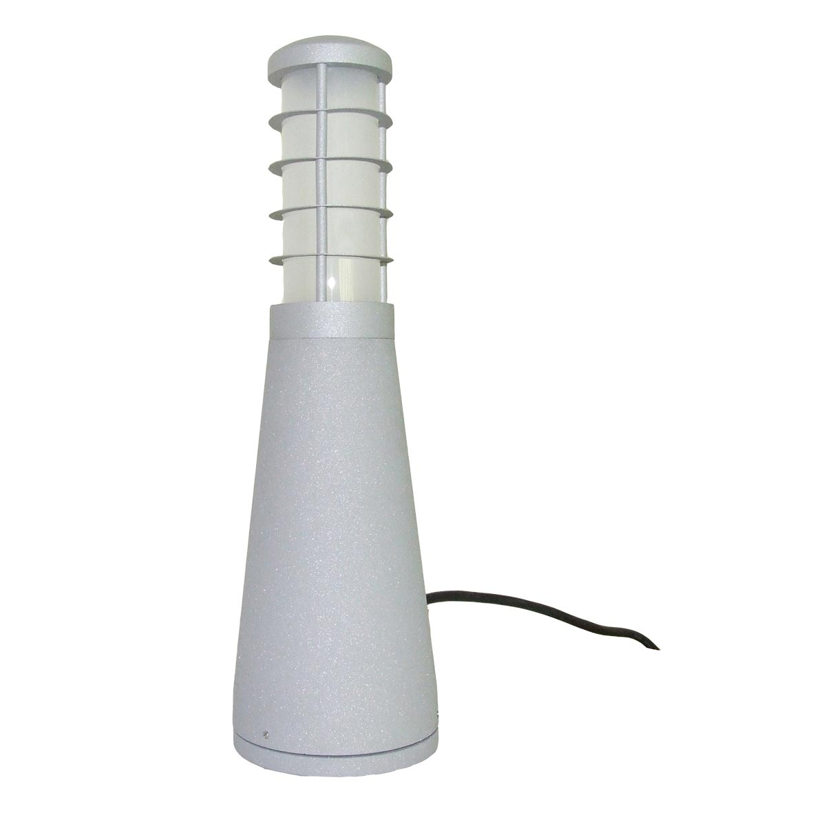 Garden Zone Bollard from the Beta range. Beta Aluminium 4-Ring Bollard - Silver Product Code = GZ-BETA5