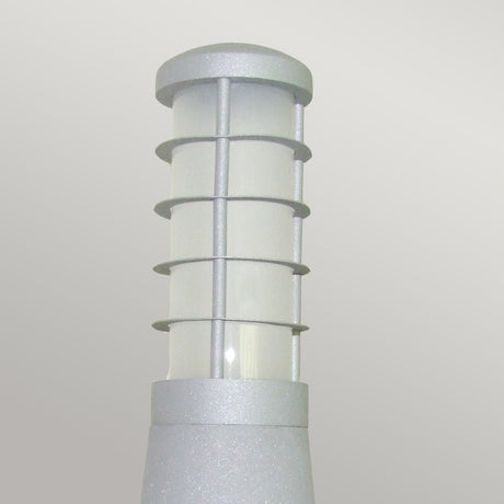 Garden Zone Bollard from the Beta range. Beta Aluminium 4-Ring Bollard - Silver Product Code = GZ-BETA5