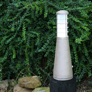Garden Zone Bollard from the Beta range. Beta Aluminium 4-Ring Bollard - Silver Product Code = GZ-BETA5