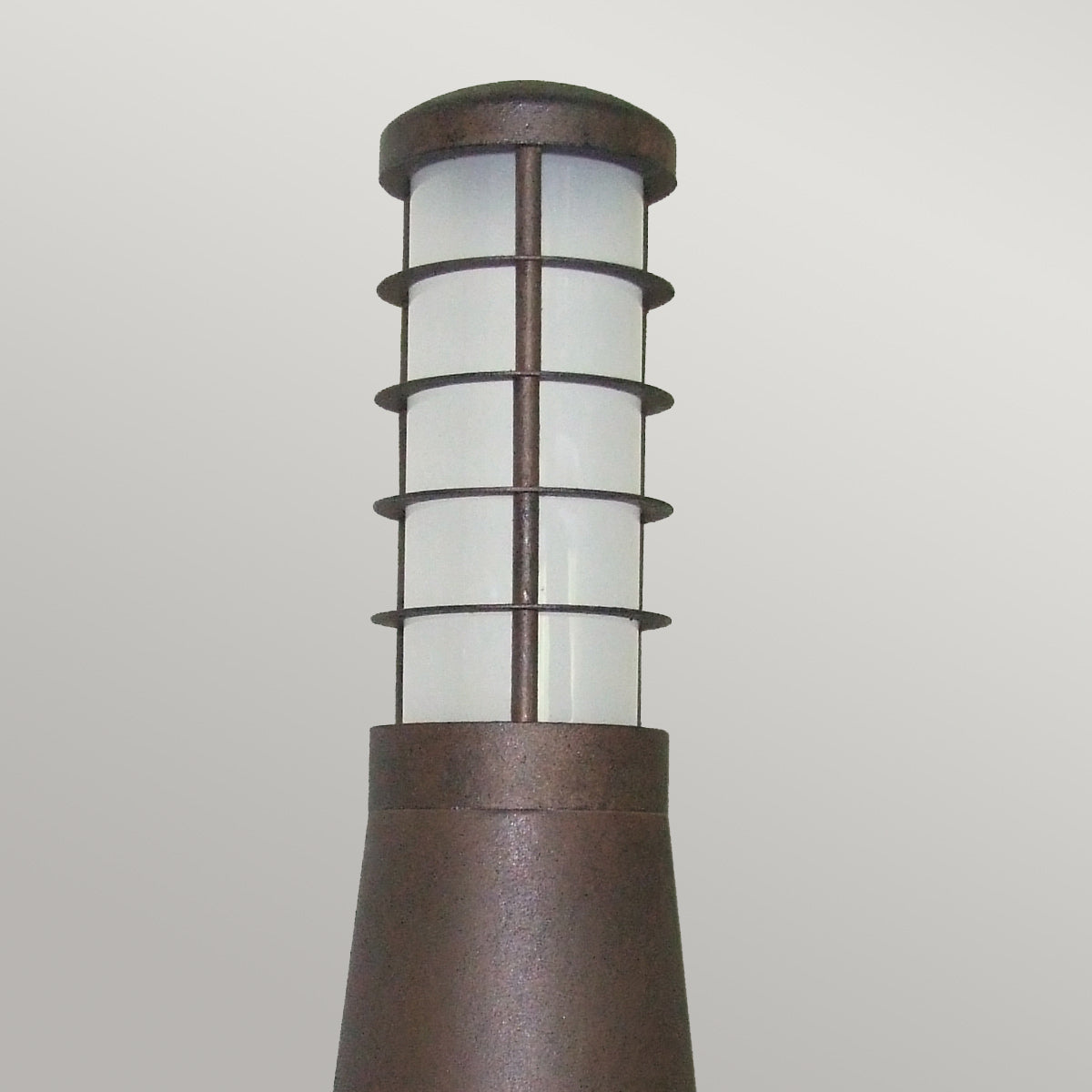 Garden Zone Bollard from the Beta range. Beta Aluminium 4-Ring Bollard - Iron Product Code = GZ-BETA6