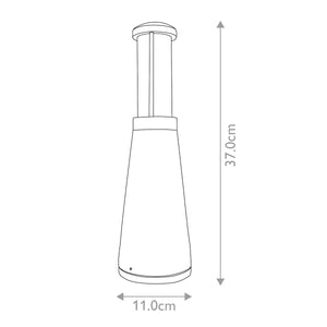 Garden Zone Bollard from the Beta range. Beta Aluminium Plain Bollard - Silver Product Code = GZ-BETA7