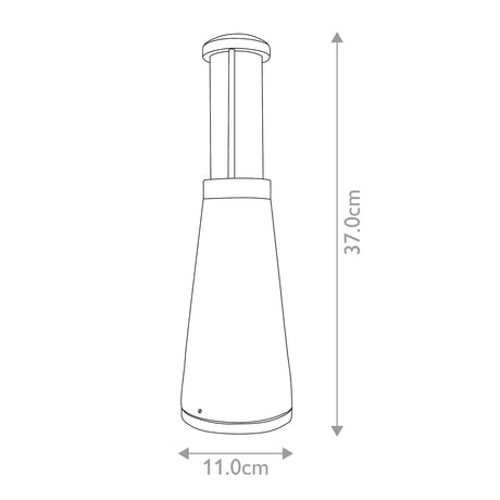 Garden Zone Bollard from the Beta range. Beta Aluminium Plain Bollard - Silver Product Code = GZ-BETA7