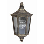 Garden Zone Outdoor Wall Light from the Cricklade range. Cricklade 1 Light Half Lantern Product Code = GZH-CKL7